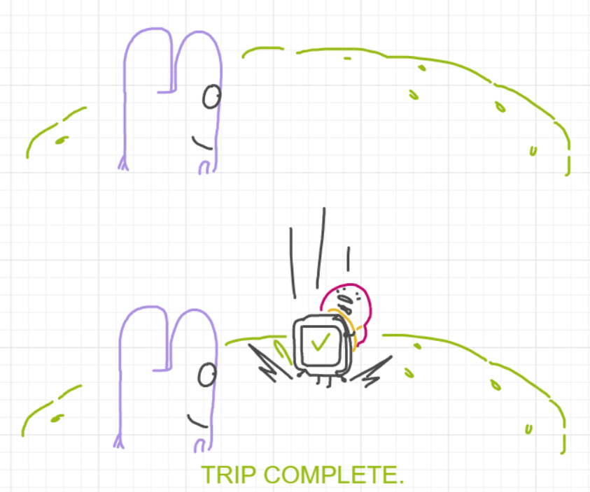 A panel from Ready Oar Knot, episode three of the Board Boards object show by Furretwalk/WalkingFurret.